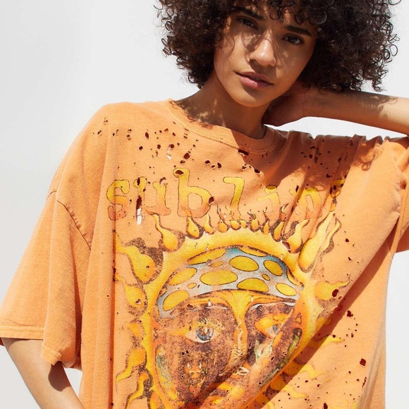 urban outfitters orange shirt